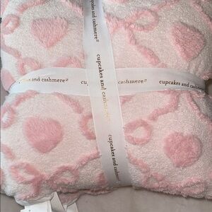 cupcakes & cashmere Blush Heart ribbon bow valentine’s Day 2 pack pillows